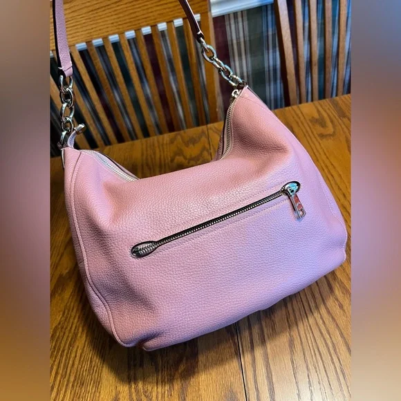 Authentic Coach pastel Pink Leather Hobo Bag and matching zip around wallet EUC - Picture 3 of 13
